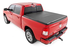 Ram 1500 Soft Tri-Fold Bed Cover - Rough Country - Tri-Fold Vinyl - '19-'23 Ram 1500 Soft Tri-Fold Bed Cover - Rough Country - Tri-Fold Vinyl - '19-'23